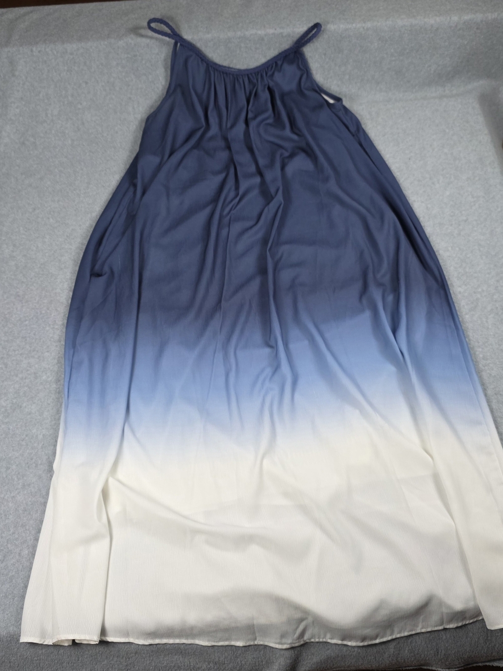 indigo soul Blue to Cream Ombre Maxi Skirt